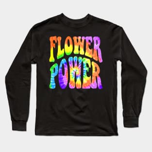 60s 70s Retro Hippie Batik Spiral - Flower Power 3 Long Sleeve T-Shirt
